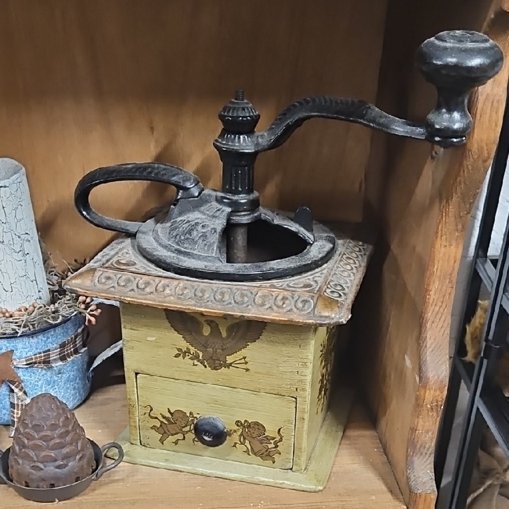 Vintage Hand-Crank Coffee Grinder